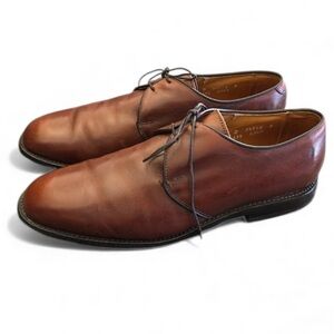 Allen Edmonds Durand Men's Brown  Leather Oxford Lace Up Dress Shoes Size 9.5 D